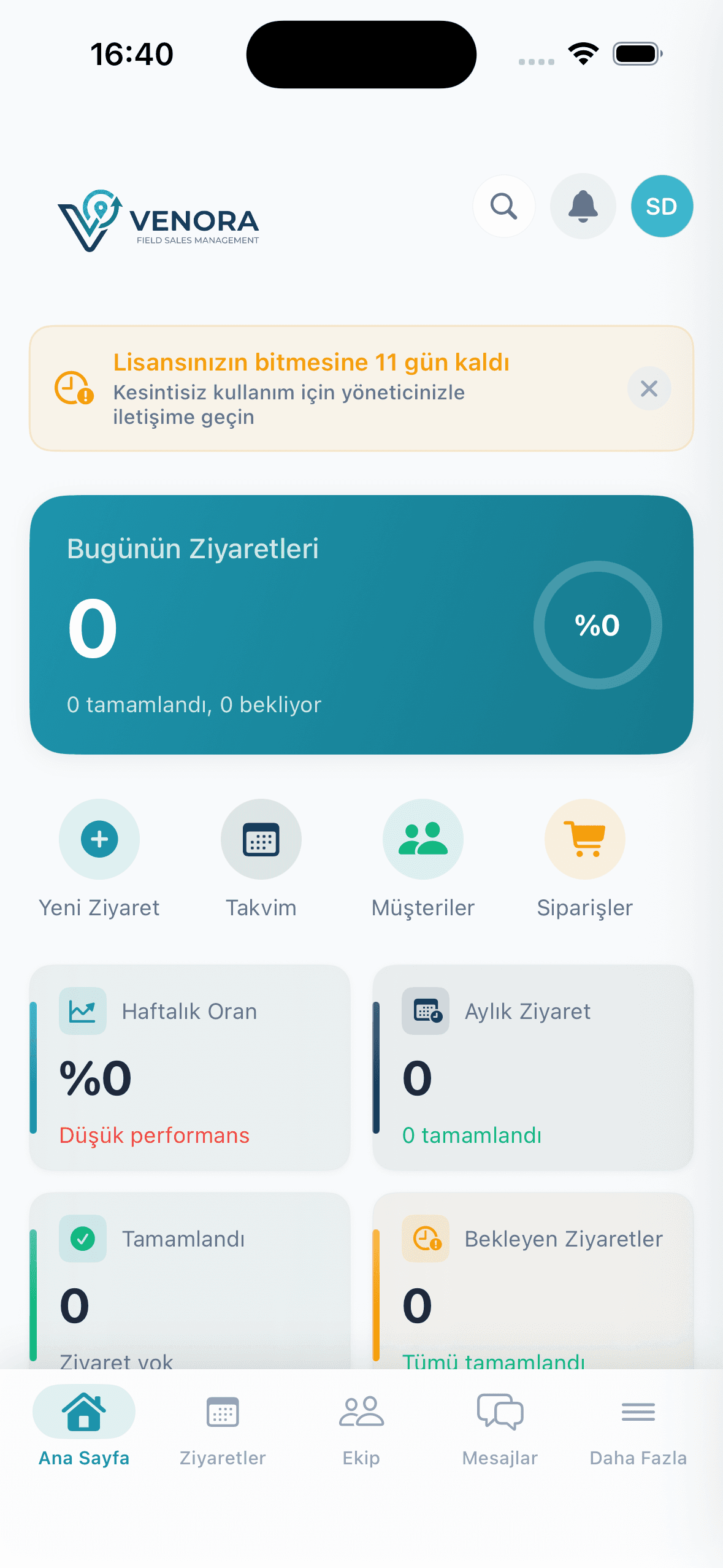 Venora Dashboard